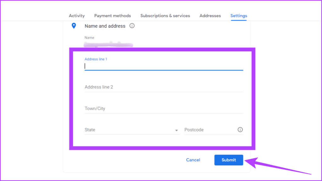 Enter-your-payment-address-and-click-Submit-1-1024x578-1 كيفية تغيير بلدك أو منطقتك في Google Play Store