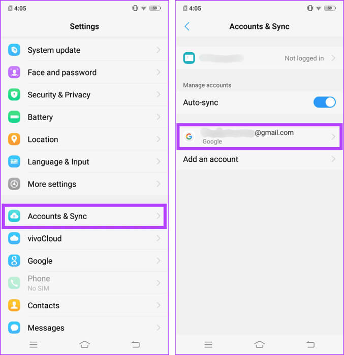 Go-to-Accounts-Sync-and-choose-your-Google-account-991x1024-1 كيفية تغيير بلدك أو منطقتك في Google Play Store
