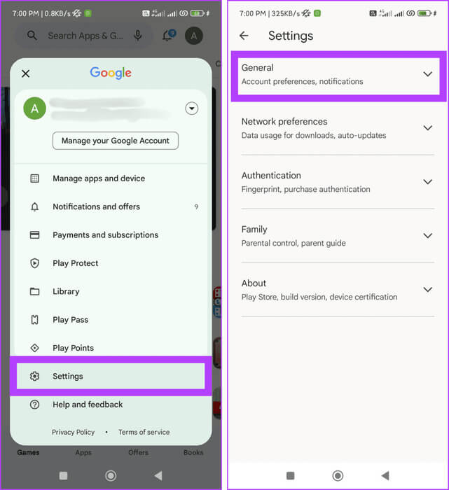 Go-to-Settings-and-then-select-General-937x1024-1 كيفية تغيير بلدك أو منطقتك في Google Play Store