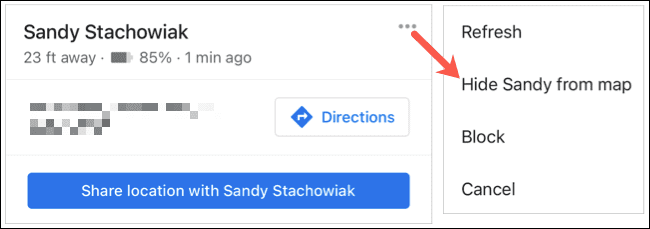 HideOnMap-GoogleMapsMobile كيفية العثور على عائلتك وأصدقائك باستخدام Google Maps