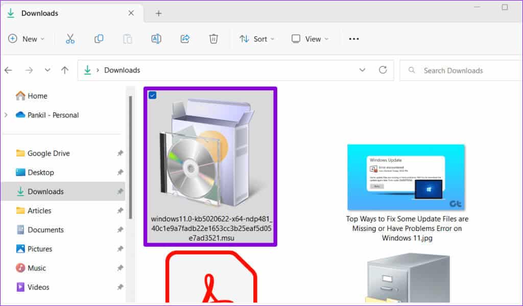 Install-Windows-Update-Manually-1-1024x599-1 أفضل 9 إصلاحات لخطأ "شيء ما لم يسير كما هو مخطط له" في Windows 11