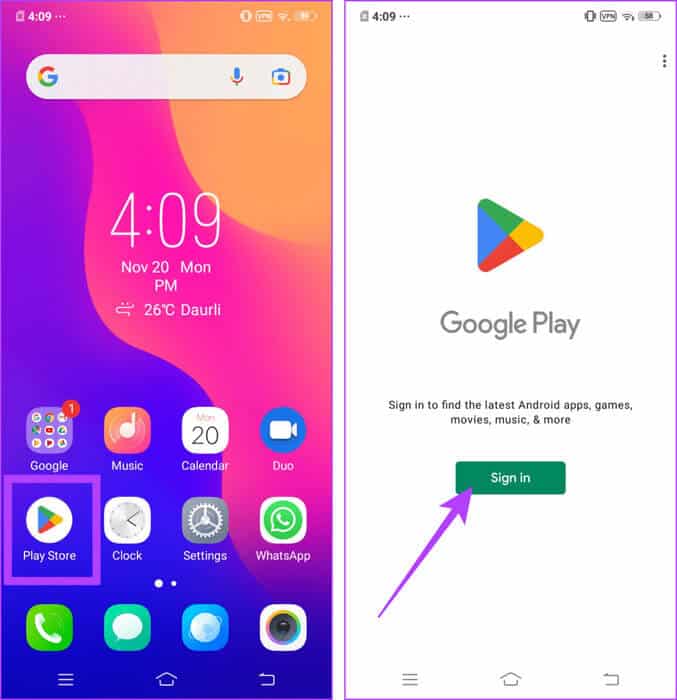 Launch-the-Play-Store-and-tap-Sign-in-991x1024-1 كيفية تغيير بلدك أو منطقتك في Google Play Store