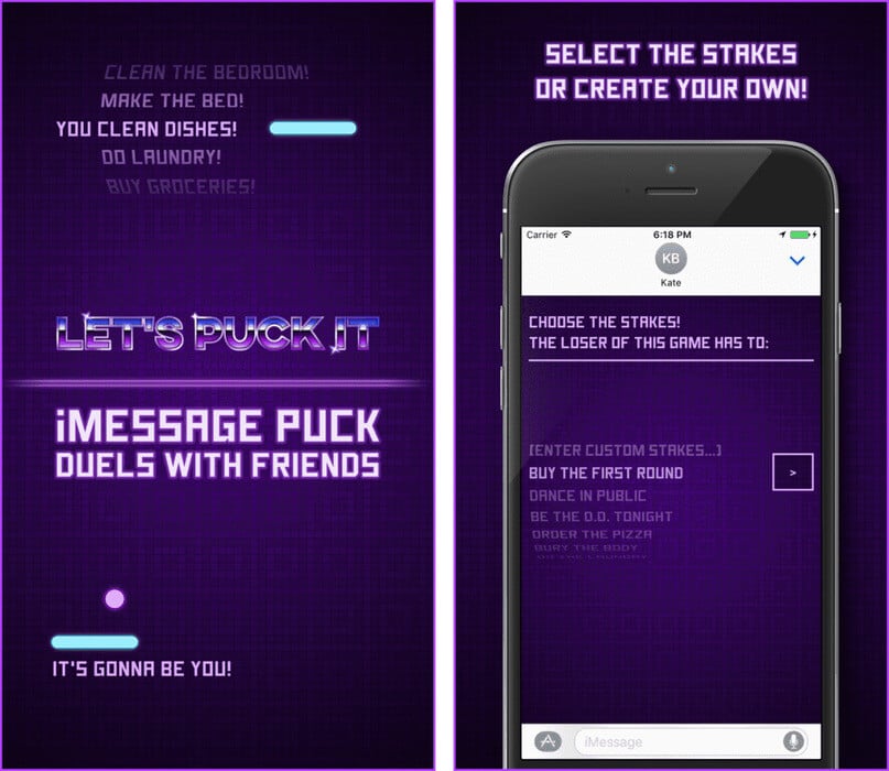 Lets-Puck-It-iMessage-Air-Hockey-Game-to-Play-with-friends-1024x888-1 أفضل 10 ألعاب iMessage لأجهزة iPhone وiPad في عام 2023