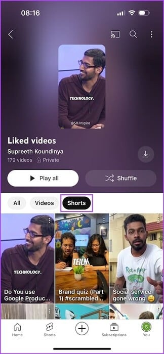 Liked-Shorts كيفية مشاهدة مقاطع فيديو YouTube التي أعجبتك على جهاز الكمبيوتر والهاتف المحمول