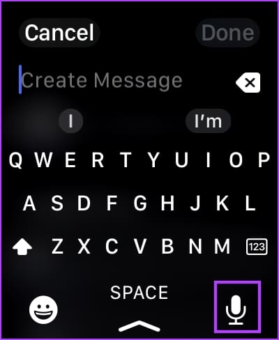 Long-tap-on-Mic كيفية تغيير اللغة على Apple Watch