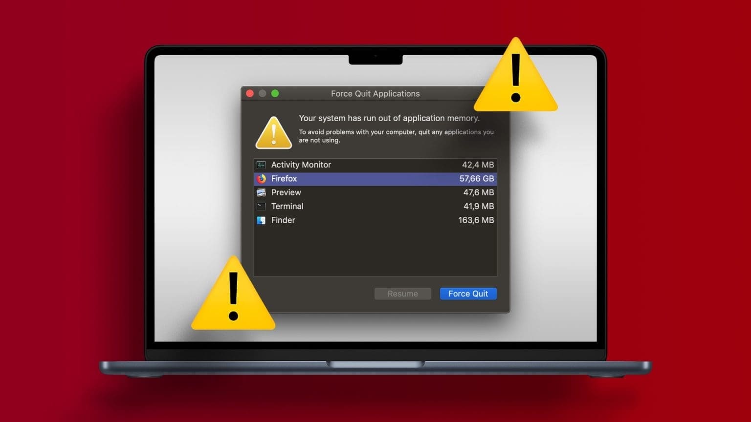 N_Best_Fixes_for_‘Your_System_Has_Run_Out_of_Application_Memory_Error_on_Mac-1-1536x864-1 أفضل 6 إصلاحات لخطأ "نفدت ذاكرة التطبيق من النظام الخاص بك" على نظام Mac
