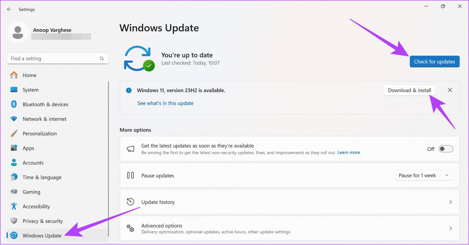 Open-Account-and-then-check-for-updates-1536x805-1 9 طرق لإصلاح رمز خطأ Microsoft Office 147-0