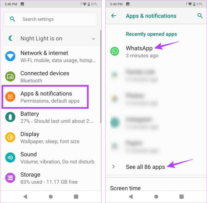 Open-App-Settings 4 طرق لحذف التطبيقات على Android