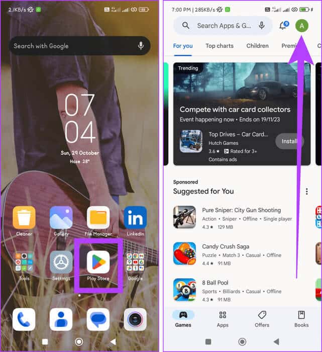 Open-Play-Store-and-tap-your-picture-937x1024-1 كيفية تغيير بلدك أو منطقتك في Google Play Store