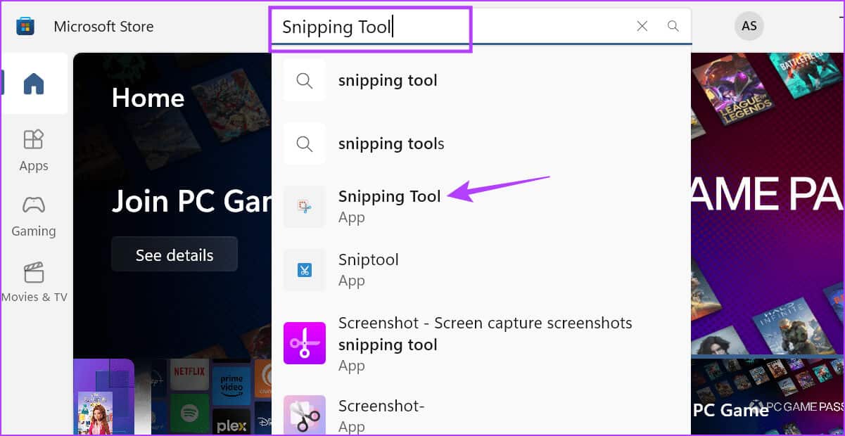 Open-app-from-search-results كيفية استخدام إجراءات أداة قص النص في Windows 11