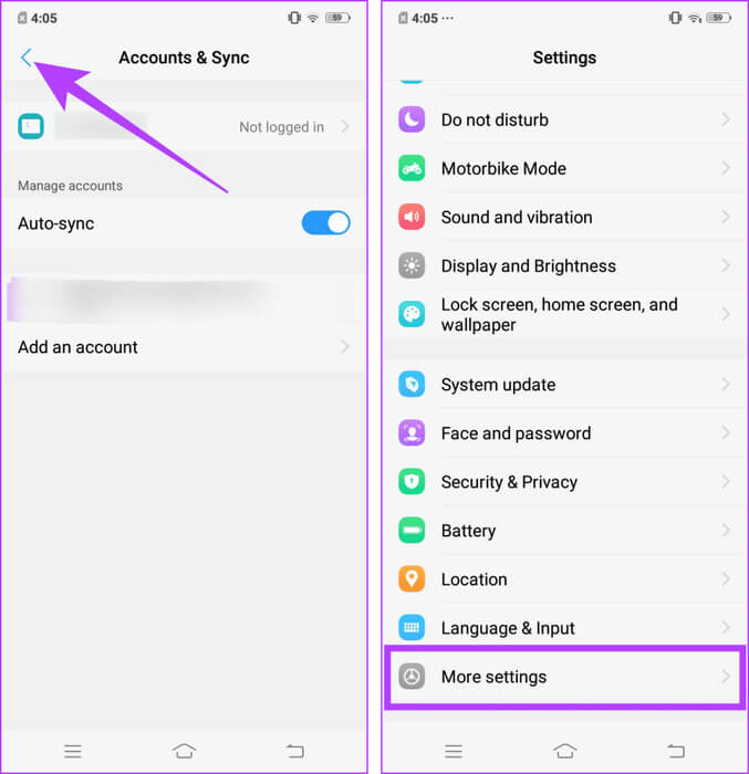 Press-the-back-button-and-tap-More-Settings-991x1024-1 كيفية تغيير بلدك أو منطقتك في Google Play Store