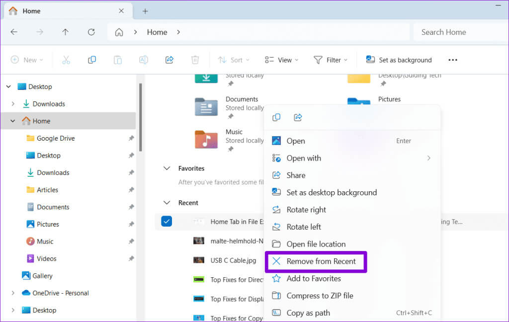 Remove-Files-From-Quick-Access-in-Windows-11-1024x648-1 كيفية إزالة الملفات الأخيرة من الوصول السريع في Windows 11