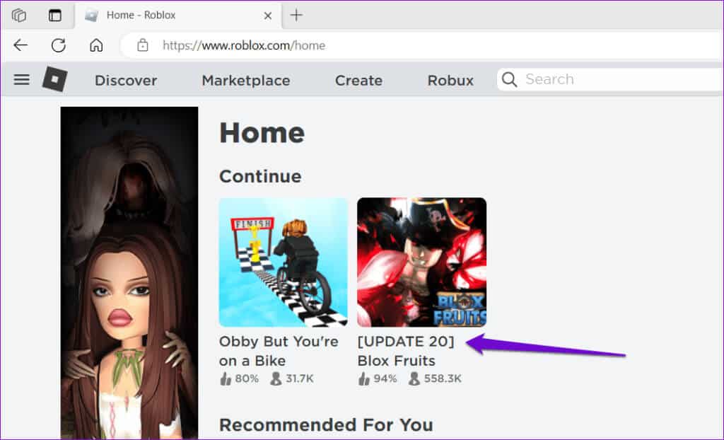 Roblox-on-Browser-1024x622-1 أفضل 7 إصلاحات لعدم تحديث Roblox على Windows