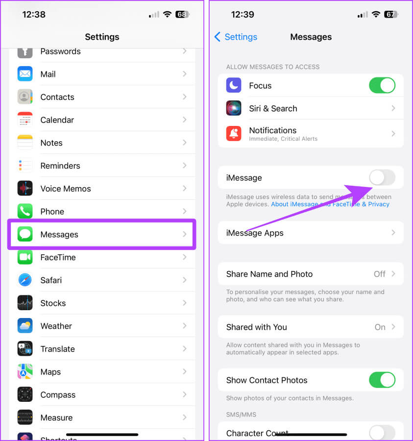 SWITCH-BETWEEN-IMESSAGE-AND-TEXT-MESSAGE-ON-IPHONE iMessage مقابل الرسالة النصية: ما الفرق؟