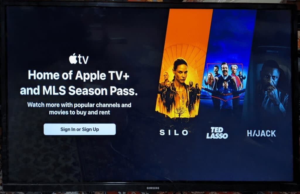 Samsung-TV-Apple-TV-Sign-in-1024x665-1 كيفية الحصول على Apple TV على Samsung TV والهاتف