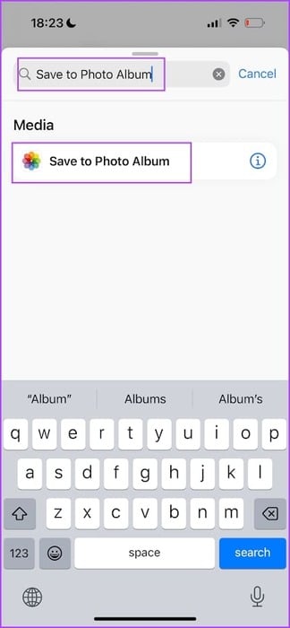 Save-to-Photo-Album كيفية تحويل صور WEBP إلى JPG/PNG على iPhone