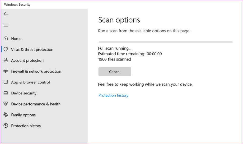 Scan-for-Malware-2-1024x607-1 أفضل 5 إصلاحات لعدم عمل تنظيف القرص على Windows