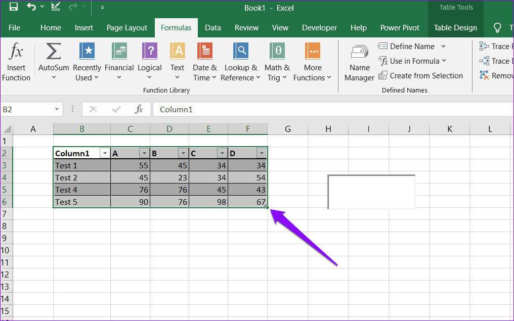 Select-Cells-in-Excel أفضل 6 إصلاحات لخطأ "المرجع غير صالح" في Microsoft Excel على Windows