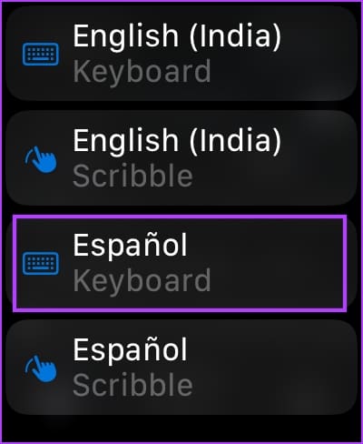Select-Keyboard-Language كيفية تغيير اللغة على Apple Watch