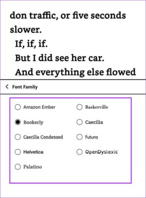 Select-New-Font-Kindle-e1701627960999 كيفية تغيير حجم الخط على أي قارئ Kindle