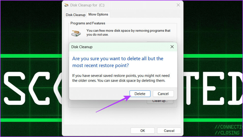 Select-the-Delete-button-to-confirm-the-action كيفية إزالة الملفات غير المرغوب فيها من Windows