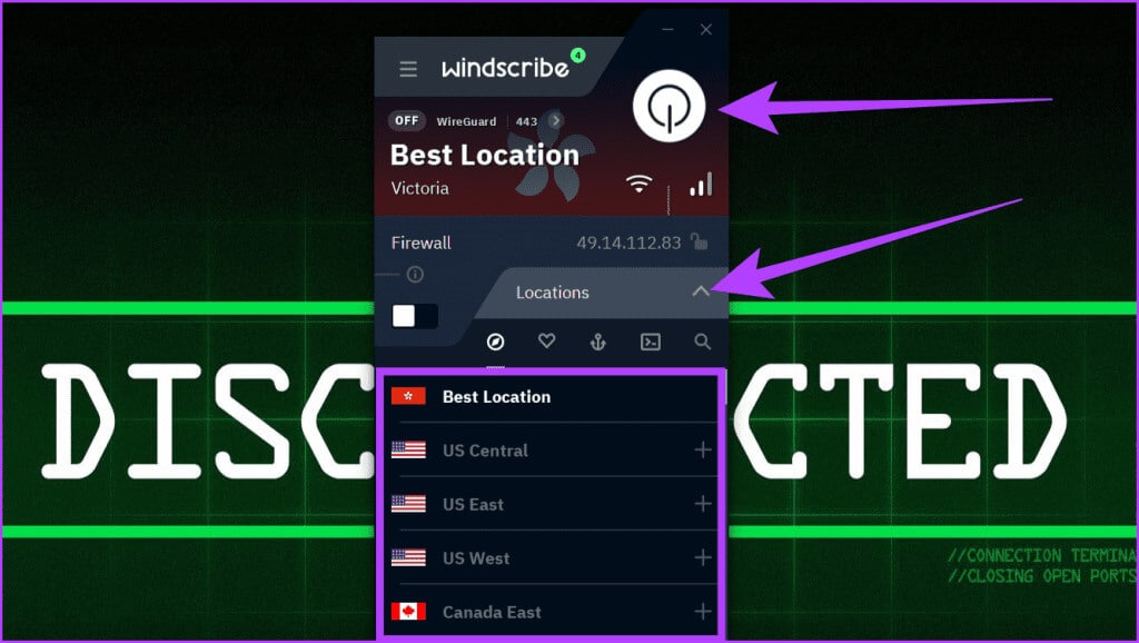 Select-the-dropdown-next-to-Locations-choose-the-country-and-click-the-power-button-1024x578-1 كيفية تغيير بلدك أو منطقتك في Google Play Store