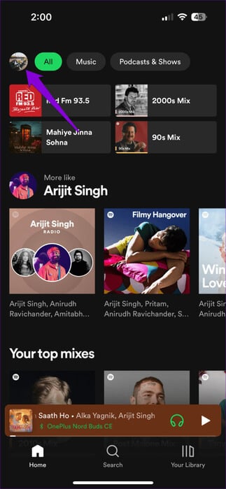 Spotify-App-on-iPhone-473x1024-1 أفضل 8 إصلاحات لبدء تشغيل Spotify من تلقاء نفسه على Android وiPhone