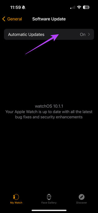 Tap-Automatic-Updates-1 10 طرق لإصلاح خطأ فشل الاتصال على Apple Watch