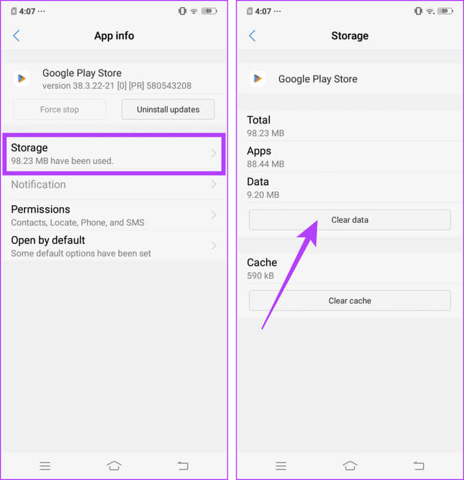 Tap-Storage-and-select-Clear-data-991x1024-1 كيفية تغيير بلدك أو منطقتك في Google Play Store