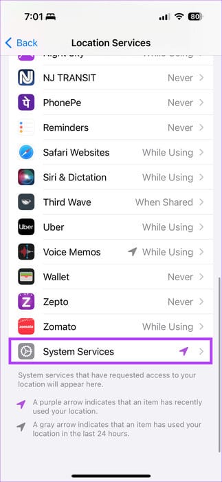 Tap-System-Services 8 طرق لإصلاح عدم احتساب Apple Watch للخطوات بشكل صحيح