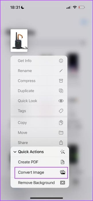Tap-on-Convert-Image كيفية تحويل صور WEBP إلى JPG/PNG على iPhone
