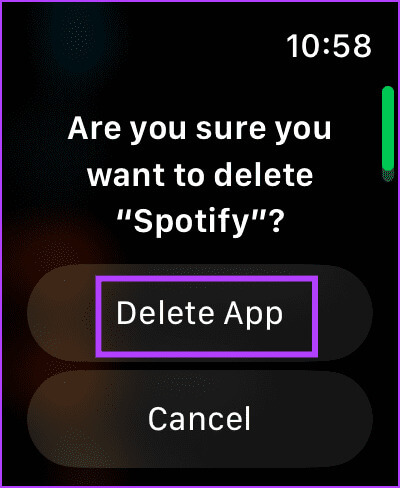 Tap-on-Delete-App 12 طريقة لإصلاح عدم عمل الميكروفون على Apple Watch