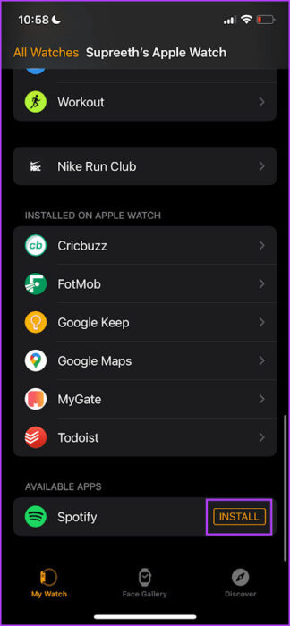 Tap-on-Install-Spotify-e1704064933755 12 طريقة لإصلاح عدم عمل الميكروفون على Apple Watch