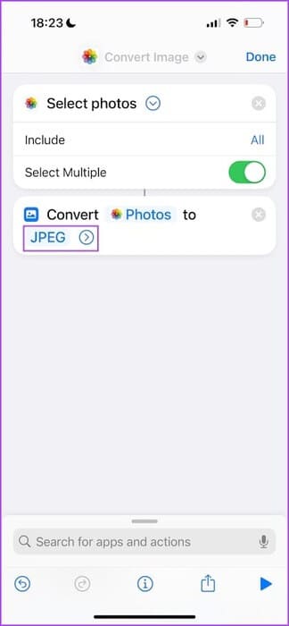 Tap-on-JPEG كيفية تحويل صور WEBP إلى JPG/PNG على iPhone