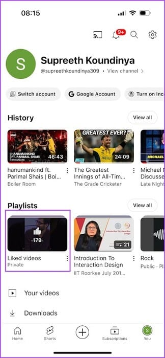 Tap-on-Liked-Videos كيفية مشاهدة مقاطع فيديو YouTube التي أعجبتك على جهاز الكمبيوتر والهاتف المحمول