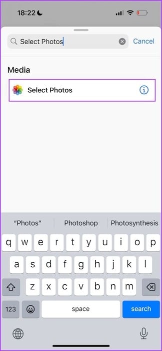 Tap-on-Select-Photos كيفية تحويل صور WEBP إلى JPG/PNG على iPhone