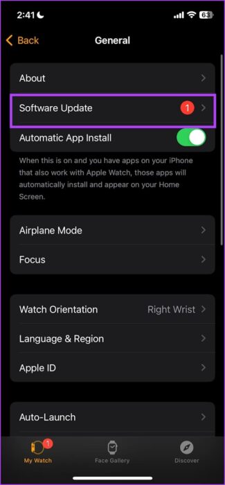 Tap-on-Software-Update-1-e1704064949270 12 طريقة لإصلاح عدم عمل الميكروفون على Apple Watch