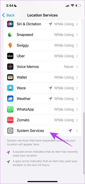 Tap-on-System-Services ما هي بيانات iPhone Analytics وكيفية تمكينها أو تعطيلها