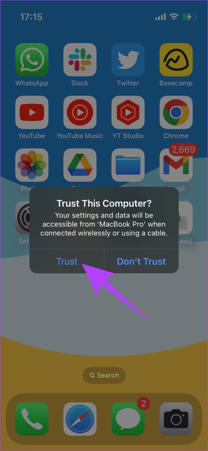 Tap-on-Trust-This-Computer هل يمكنك استرجاع سجل المكالمات المحذوفة على iPhone؟
