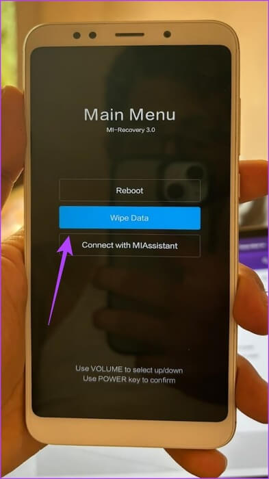 Tap-on-Wipe-Data 9 طرق لإصلاح خطأ No Command على Android