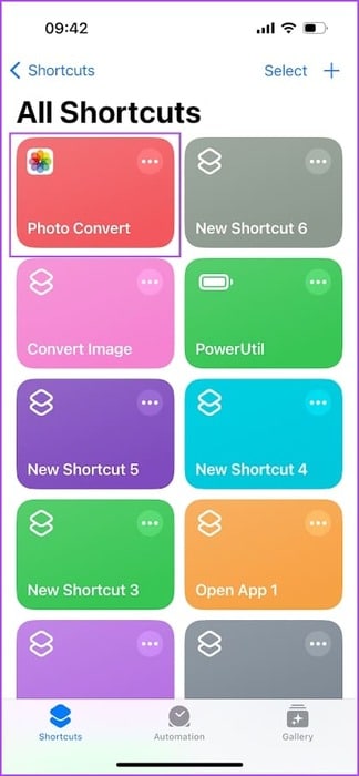 Tap-to-Run-the-Shortcut كيفية تحويل صور WEBP إلى JPG/PNG على iPhone