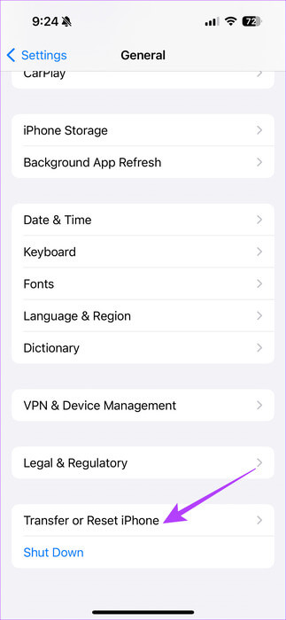 Transfer-or-Reset-iPhone-9 10 طرق لإصلاح خطأ فشل الاتصال على Apple Watch