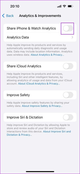 ما هي بيانات iPhone Analytics وكيفية تمكينها أو تعطيلها - %categories