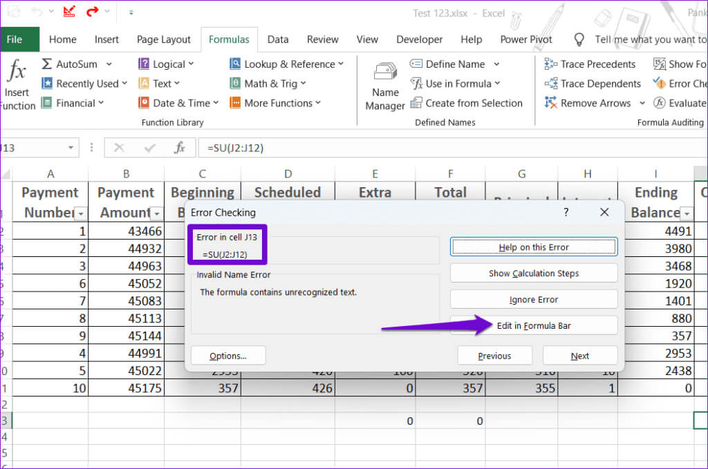 Use-Error-Checking-Tool-in-Excel-1-1024x679-1 أفضل 6 إصلاحات لخطأ نفاد موارد Excel على Windows