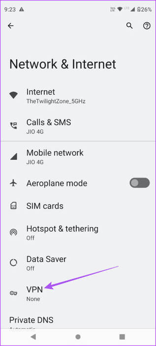 VPN-settings-android-463x1024-1 أفضل 6 إصلاحات لاستمرار Telegram في تسجيل الخروج على الهاتف المحمول وسطح المكتب