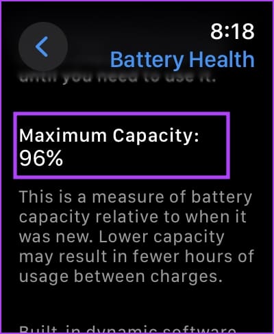 View-Battery-Health 10 طرق لإصلاح استنزاف بطارية Apple Watch بعد تحديث watchOS 10