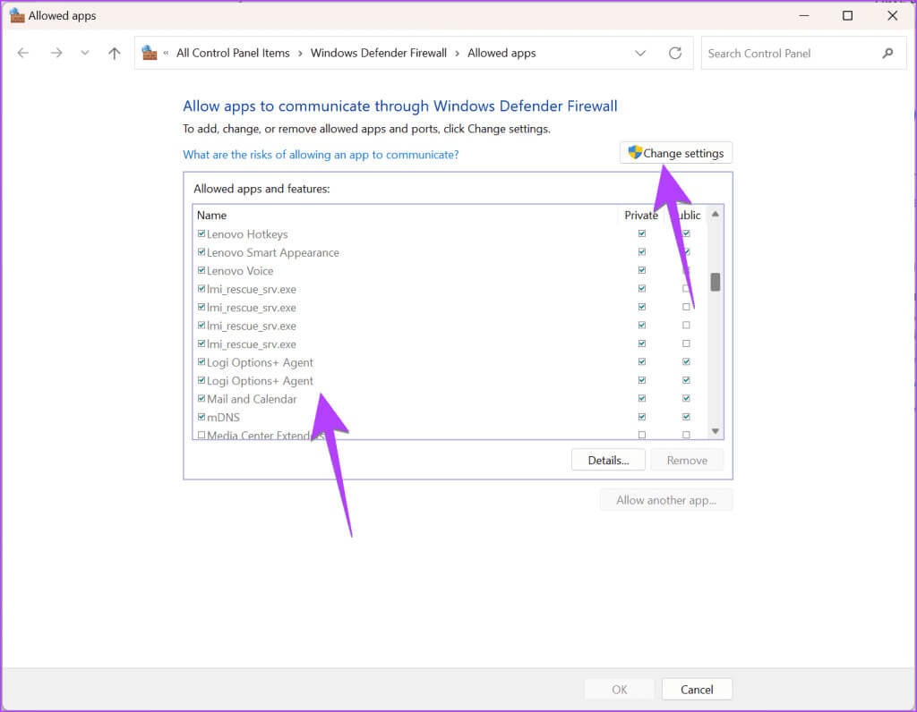 Windows-Security-firewall-allow-logitech-1024x796-1 14 طريقة لإصلاح عدم عمل Logitech Flow