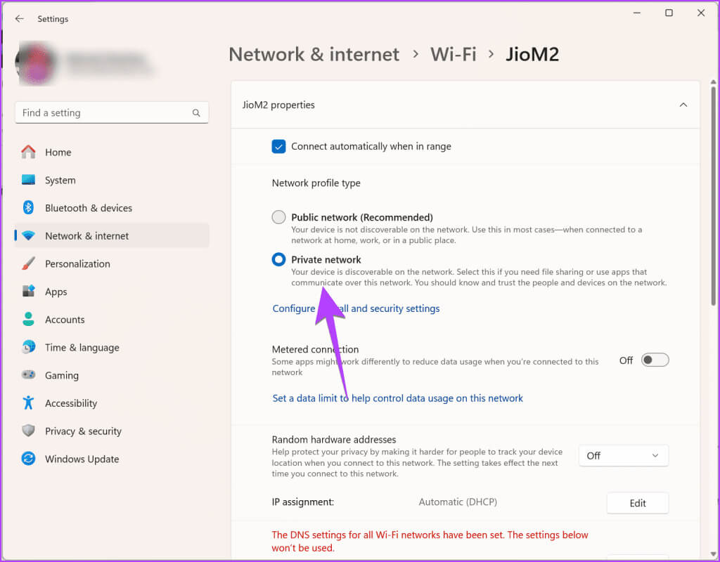 Windows-wifi-Private-1024x800-1 14 طريقة لإصلاح عدم عمل Logitech Flow