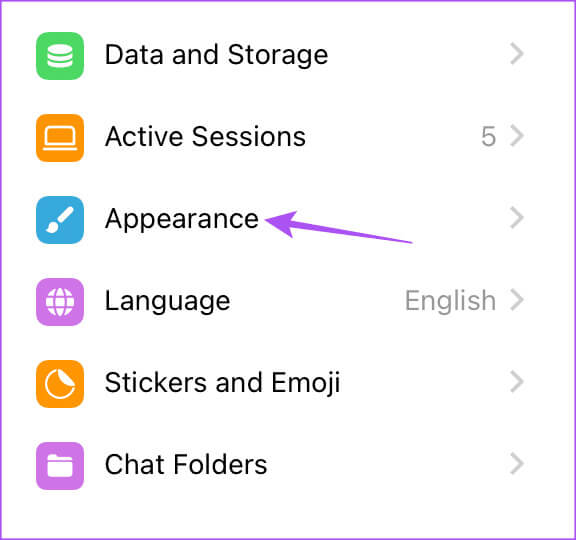 appearance-settings-telegram-mac كيفية جدولة الوضع المظلم على Telegram على الهاتف المحمول وسطح المكتب