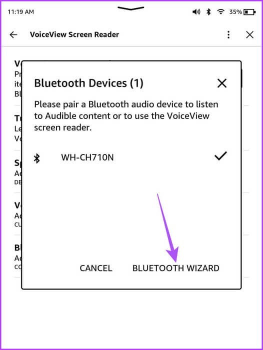 bluetooth-wizard-kindle-770x1024-1 كيفية استخدام تحويل النص إلى كلام Text-To-Speech على Amazon Kindle